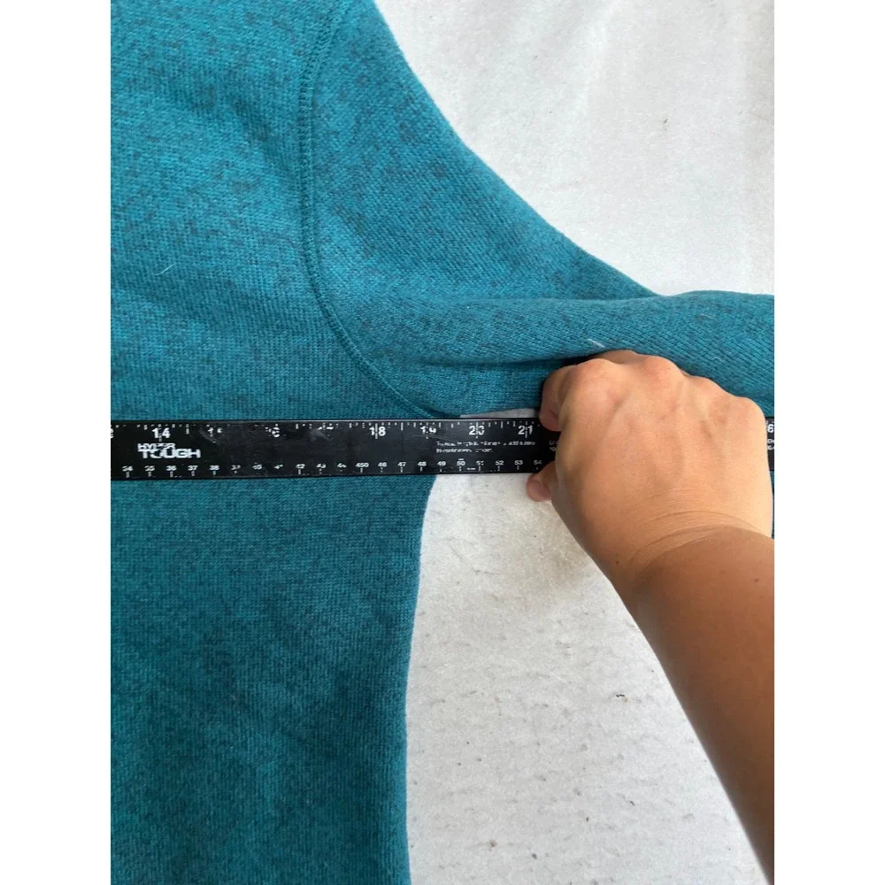 The North Face Womens Crescent Full Zip Fleece Jacket Teal Heather Small 7784